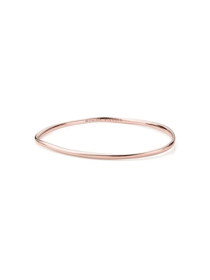Monica Vinader Rp Nura Reef Rose Gold Vermeil Bangle - Pink