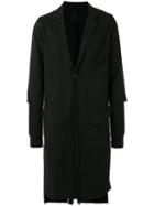 Thom Krom Single Breasted Coat, Men's, Size: Xl, Black, Cotton