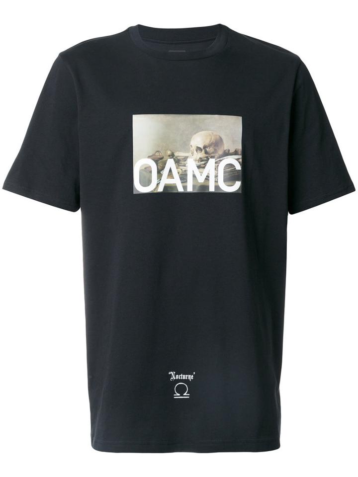 Oamc - Nocturne T-shirt - Men - Cotton - S, Black, Cotton