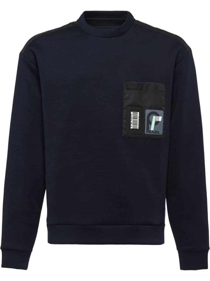 Prada Technical Crew-neck Sweatshirt - Blue