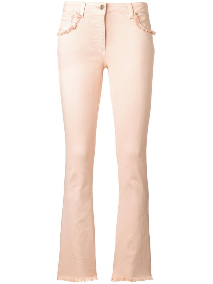 Etro Ruffled Pockets Jeans, Women's, Size: 28, Pink/purple, Cotton/spandex/elastane