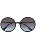 Dior Eyewear Round Gradient-lens Sunglasses - Black
