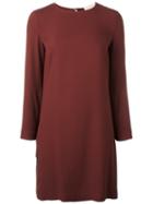 Erika Cavallini Boat Neck Shift Dress, Women's, Size: 42, Red, Acetate/viscose