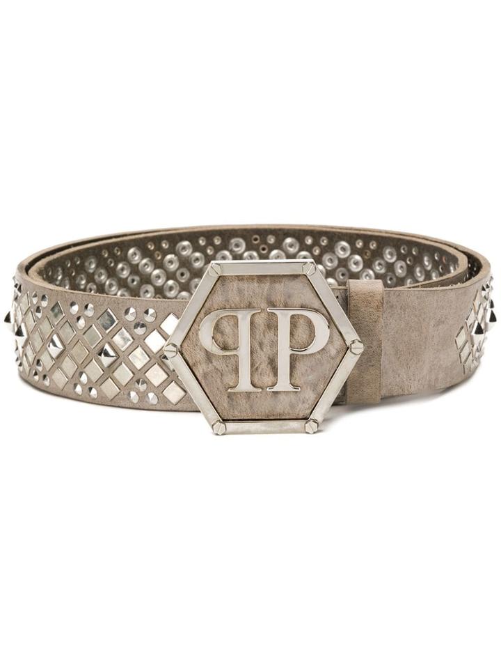 Philipp Plein Stud Mix Belt - Neutrals