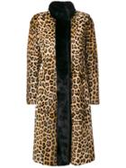Simonetta Ravizza Leopard Print Fur Coat - Brown