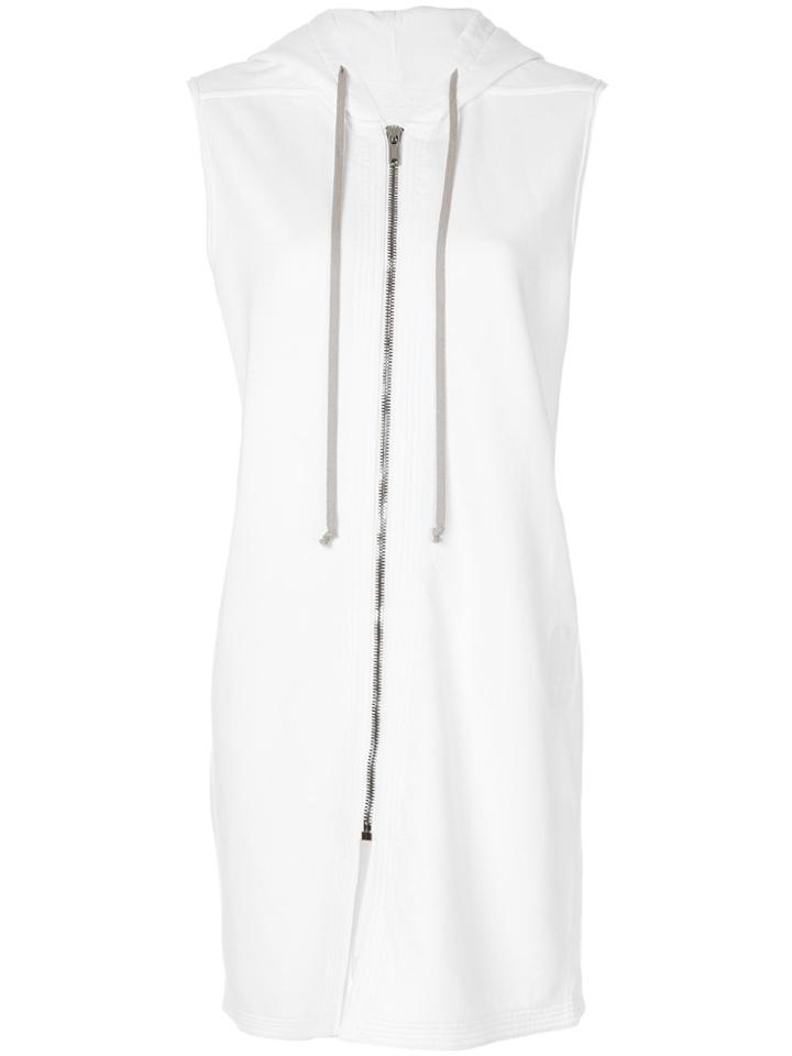 Rick Owens Drkshdw Sleeveless Hoodie - White