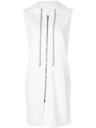 Rick Owens Drkshdw Sleeveless Hoodie - White