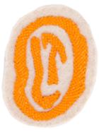Olympia Le-tan - Logo Beaded Patch - Women - Wool Felt/plastic - One Size, Yellow/orange, Wool Felt/plastic