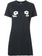 Alexa Chung Printed Flower Long T-shirt - Black