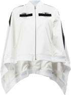 Anrealage Embroidered Detail Cape-style Bomber Jacket - White