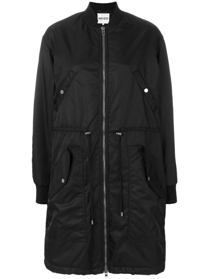 Kenzo Long Line Bomber Jacket - Black