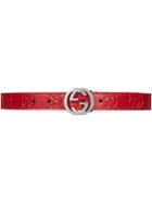 Gucci Kids Children's Gucci Signature Belt - Red