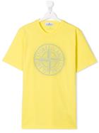 Stone Island Junior Teen Logo Printed T-shirt - Yellow