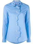 Vivetta - Embroidered Trim Shirt - Women - Cotton - 40, Blue, Cotton