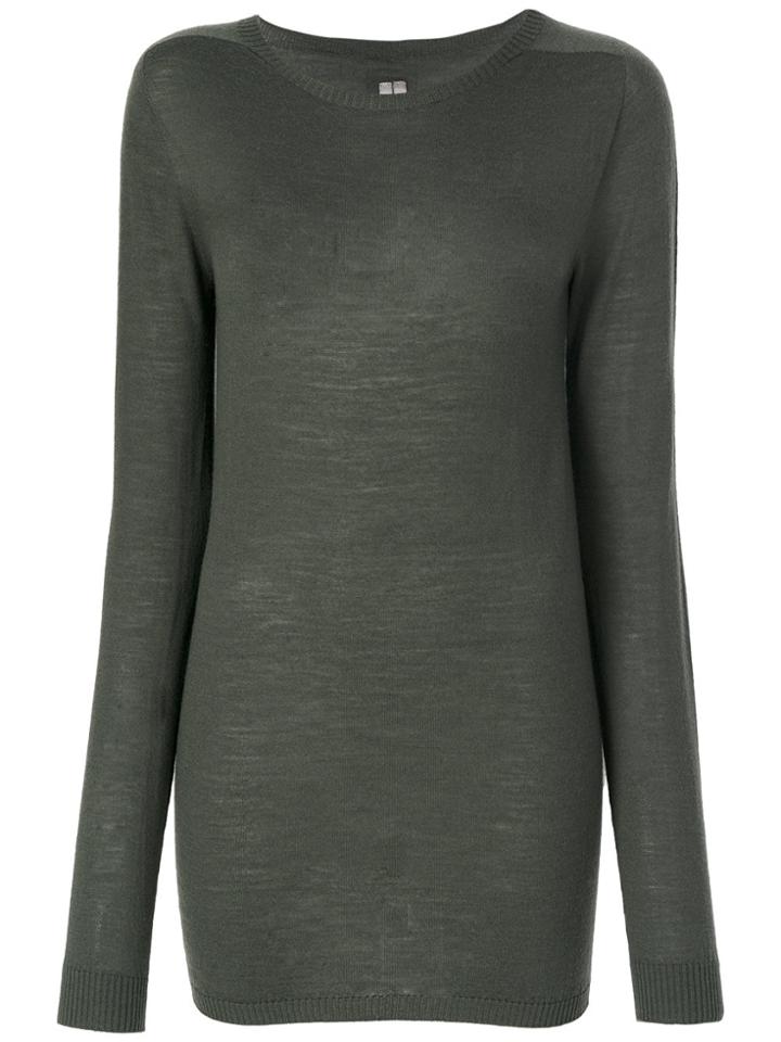 Rick Owens Longline Jumper - Green