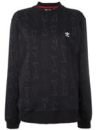 Adidas 'hu Race' Printed Sweatshirt, Women's, Size: Small, Black, Cotton