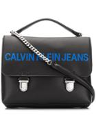 Calvin Klein Jeans Foldover Top Shoulder Bag - Black