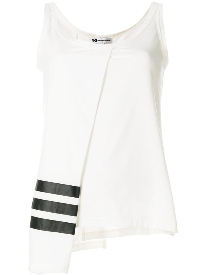 Y-3 Asymmetric Panel Tank Top - White