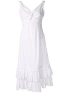 Suboo Crossing Twist Front Maxi Dress - White