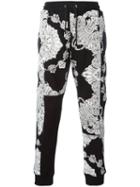 Mcq Alexander Mcqueen Drawstring Printed Track Pants, Men's, Size: Medium, Black, Cotton