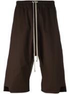 Rick Owens 'pod' Shorts, Men's, Size: 50, Brown, Cotton/spandex/elastane