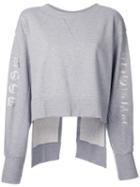 Maison Mihara Yasuhiro Split Back Sweatshirt, Women's, Size: 38, Grey, Cotton