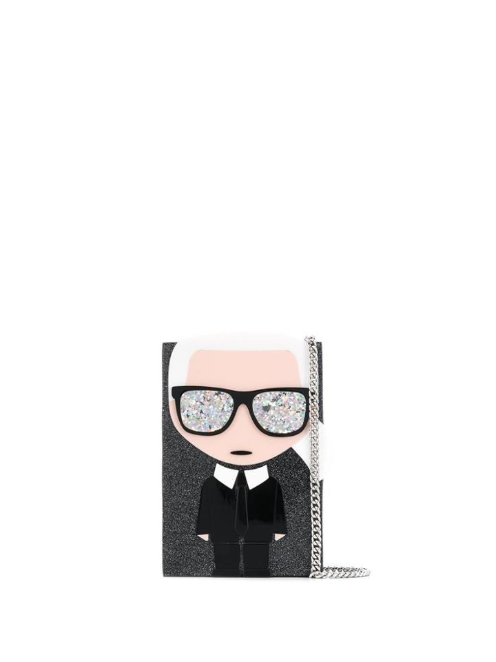 Karl Lagerfeld Ikonik Karl Minaudière - Black