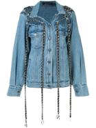 Pony Stone Jaxson Chain Denim Jacket - Blue