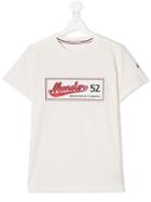Moncler Kids Teen Logo Print T-shirt - Neutrals