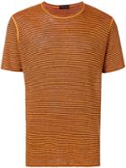 Roberto Collina Basic Striped T-shirt - Orange