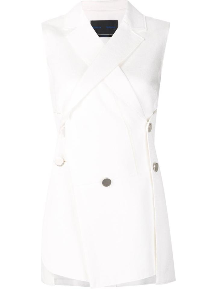 Proenza Schouler Asymmetric Waistcoat - White