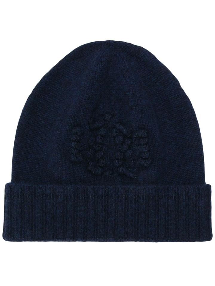 Barrie Knitted Beanie Hat - Blue