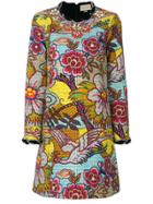 Gucci Embellished Floral Print Dress - Multicolour