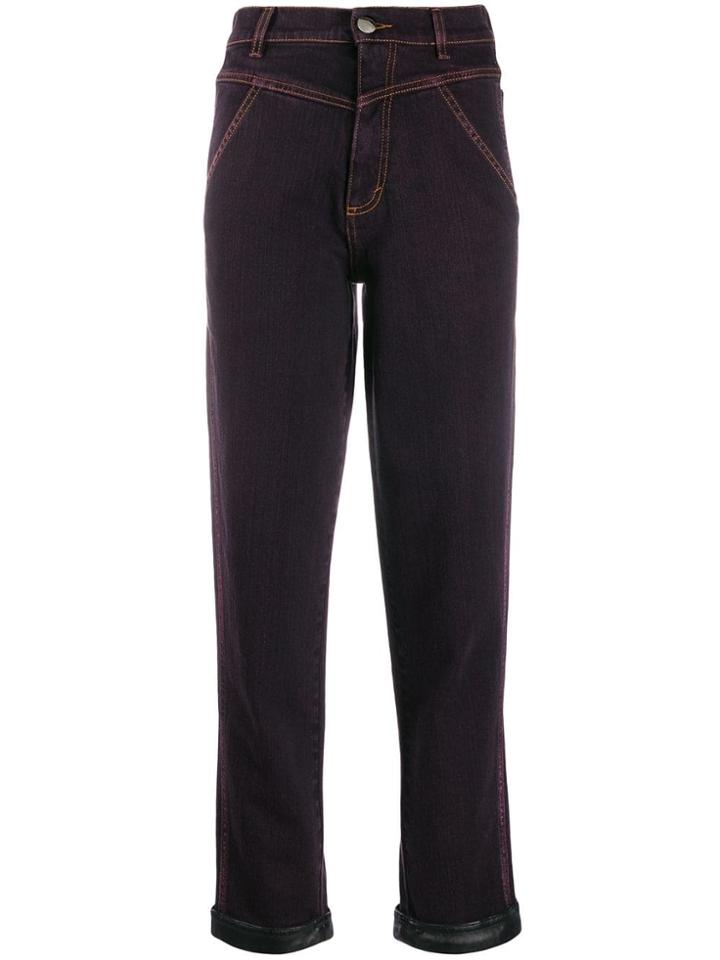 Marco De Vincenzo High-waist Fitted Jeans - Black
