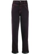 Marco De Vincenzo High-waist Fitted Jeans - Black