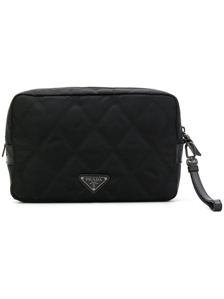 Prada Quilted Wash Bag - Black