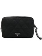 Prada Quilted Wash Bag - Black