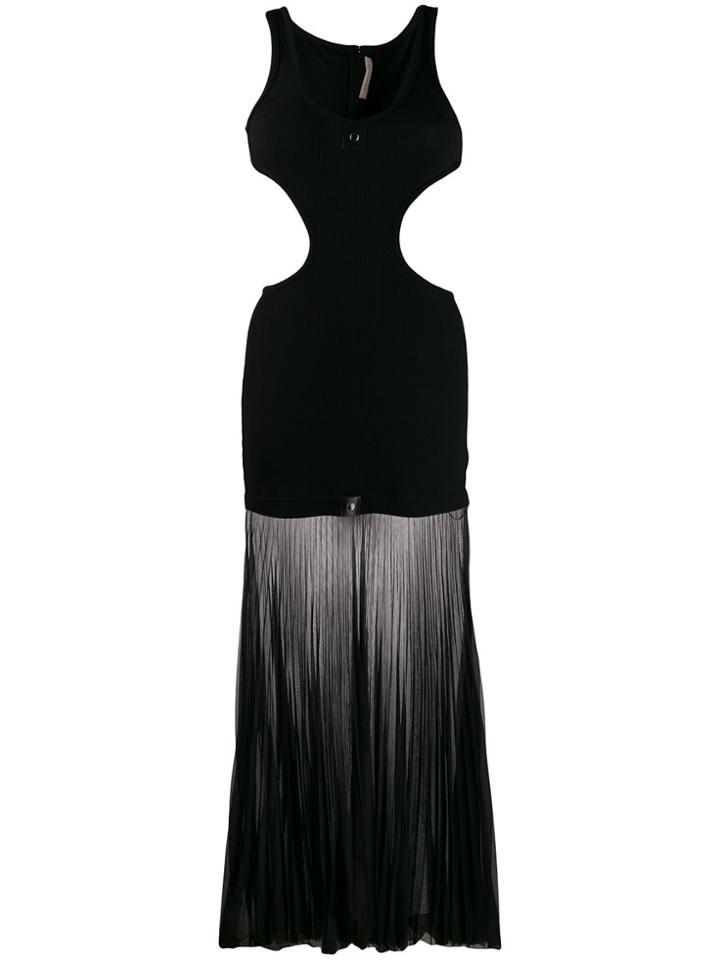 Christopher Kane Ribbed Jersey Cut Out Dress - Black