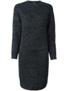 A.p.c. 'riviere' Dress, Women's, Size: Small, Blue, Nylon/spandex/elastane/wool/metallic Fibre