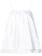 Simone Rocha Lace Trim Flared Top - White