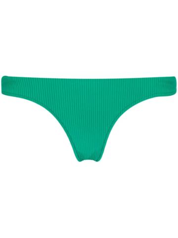 Frankies Bikinis Ribbed Bikini Briefs - Green