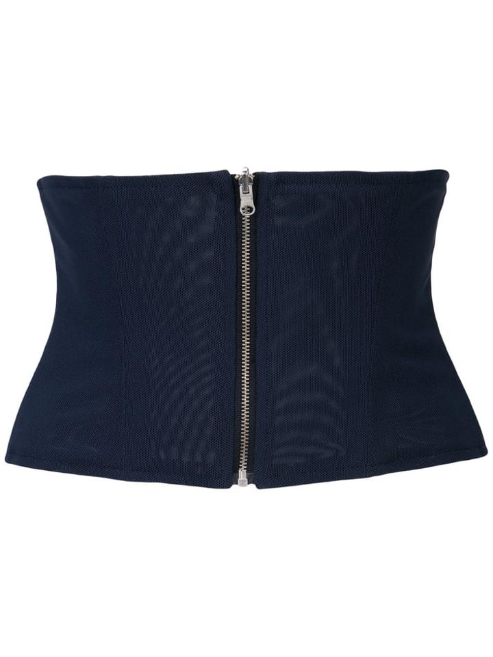 Fleur Du Mal Zip-up Waistband - Blue