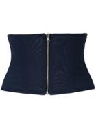 Fleur Du Mal Zip-up Waistband - Blue
