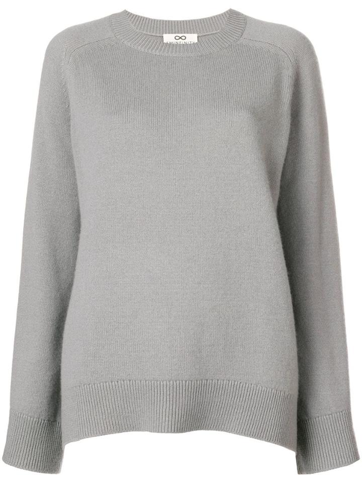 Sminfinity Ribbed Crew Neck Sweater - Grey