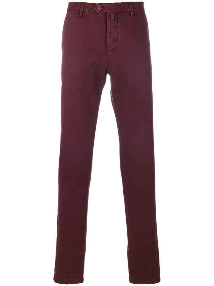 Kiton - Straight Jeans - Men - Cotton/cashmere - 36, Red, Cotton/cashmere