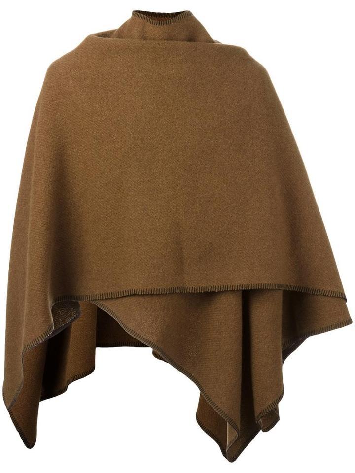 Mp Massimo Piombo Short Poncho Cape, Men's, Wool