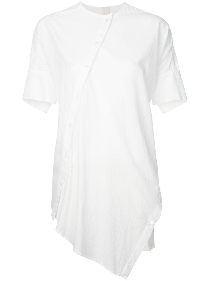 Forme D'expression - Asymmetric Oval Shirt - Women - Cotton - S, Women's, White, Cotton
