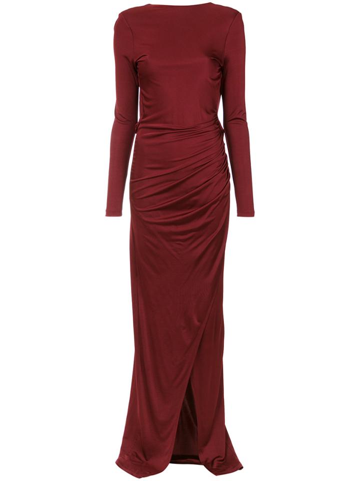 Tufi Duek Draped Gown - Red