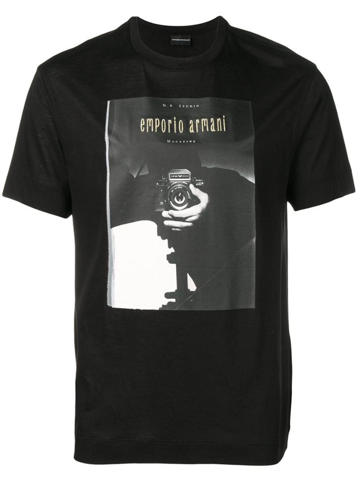 Emporio Armani Emporio Armani Magazine T-shirt - Black