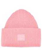 Acne Studios Face Patch Beanie - Pink